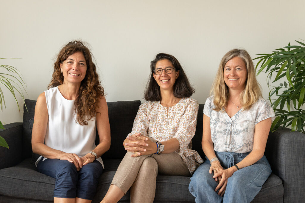 Sabrina Alberti, Thérèse Cuttelod et Laurence de Vargas Oddo, fondatrices de SoinSanté